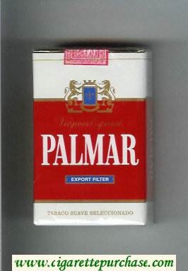 Palmar Export Filter Virginia Especial cigarettes soft box