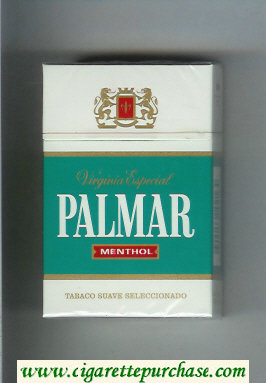 Palmar Menthol Virginia Especial cigarettes hard box