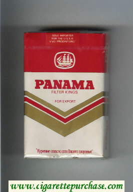 Panama Filter Kings white and red cigarettes soft box