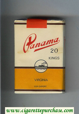 Panama Virginia Kings cigarettes white and yellow soft box