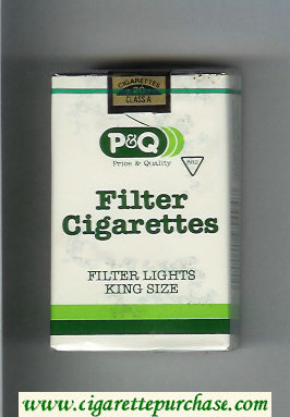 PandQ Filter Cigarettes Filter Lights King Size Cigarettes soft box