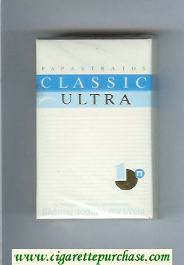 Papastratos Classic Ultra cigarettes hard box