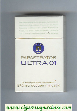 Papastratos Ultra 01 cigarettes hard box