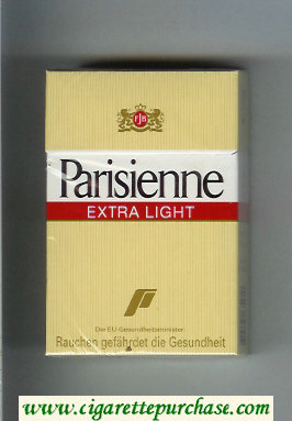 Parisienne Extra Light cigarettes hard box