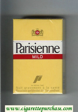 Parisienne Mild yellow cigarettes hard box