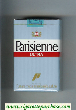 Parisienne Ultra blue cigarettes soft box