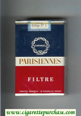 Parisiennes Filtre cigarettes soft box