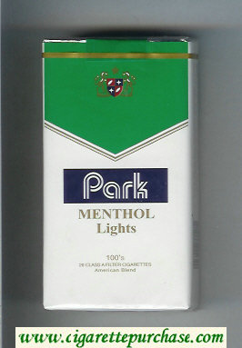 Park Menthol Lights 100s cigarettes soft box