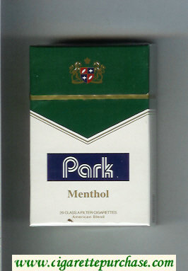 Park Menthol cigarettes hard box