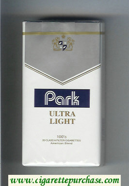 Park Ultra Light 100s cigarettes soft box