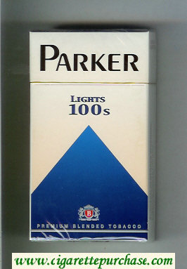 Parker Lights 100s cigarettes hard box