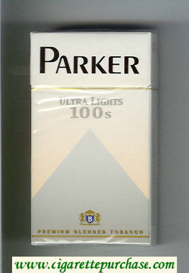 Parker Ultra Lights 100s cigarettes hard box