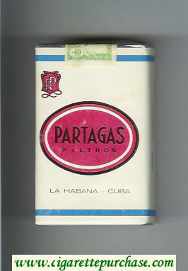 Partagas Filtros white and red cigarettes soft box