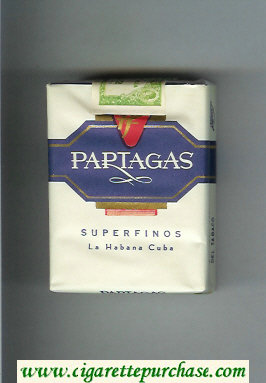 Partagas Superfinos white and blue cigarettes soft box