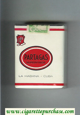 Partagas Superfinos white and red cigarettes soft box