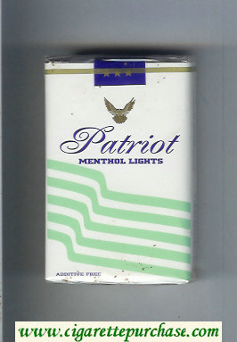 Patriot Menthol Lights cigarettes soft box