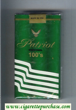 Patriot Menthol 100s cigarettes soft box