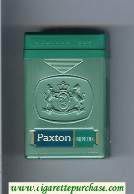 Paxton Menthol cigarettes plastic box