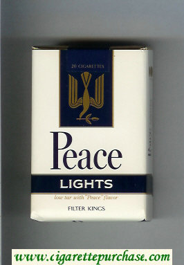 Peace Lights white and blue cigarettes soft box