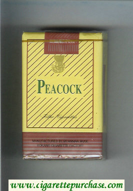 Peacock yellow and brown cigarettes soft box