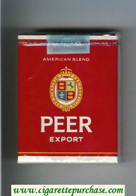 Peer Export American Blend 25 red cigarettes soft box