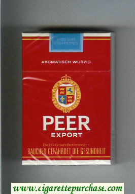 Peer Export Aromatisch Wurzig red cigarettes hard box