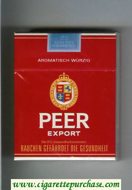 Peer Export Aromatisch Wurzig 25 red cigarettes hard box