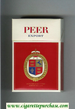 Peer Export red and white cigarettes hard box