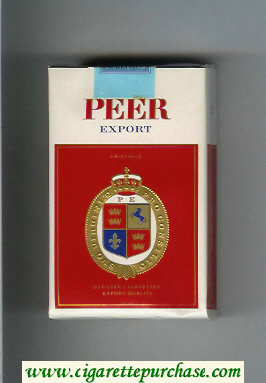 Peer Export red and white cigarettes soft box