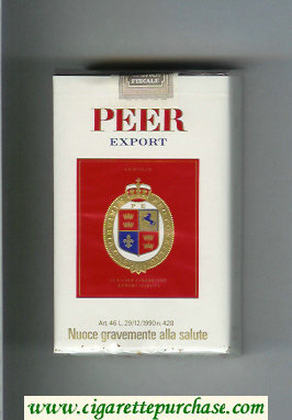 Peer Export white and red cigarettes soft box