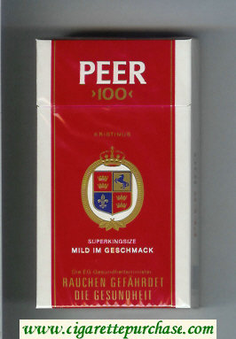 Peer Mild Im Geschmack 100s red and white cigarettes hard box