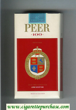 Peer 100s red and white cigarettes soft box