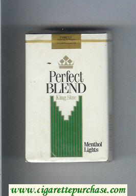 Perfect Blend King Size Menthol Lights cigarettes soft box