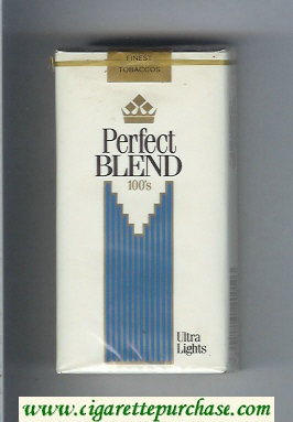 Perfect Blend 100s Ultra Lights cigarettes soft box