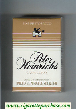 Peter Heinrichs Cappuccino Fine Pipetobacco cigarettes hard box