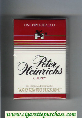 Peter Heinrichs Cherry Fine Pipetobacco cigarettes hard box