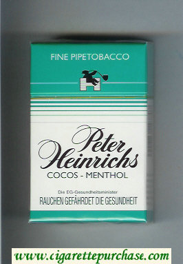 Peter Heinrichs Cocos-Menthol Fine Pipetobacco cigarettes hard box