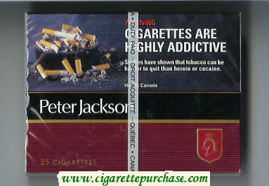 Peter Jackson Filter 25 cigarettes wide flat hard box