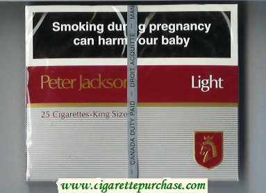 Peter Jackson Light 25 cigarettes King Size wide flat hard box