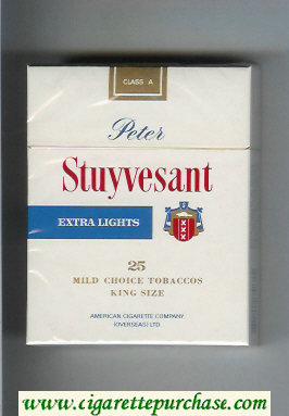 Peter Stuyvesant Extra Lights 25 King Size cigarettes hard box