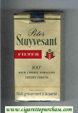 Peter Stuyvesant Filter 100s gold cigarettes soft box