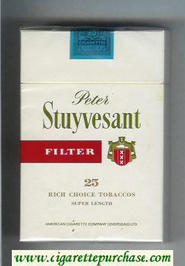 Peter Stuyvesant Filter 100s 25 cigarettes hard box