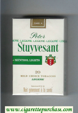 Peter Stuyvesant Menthol Lights cigarettes hard box