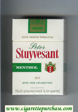 Peter Stuyvesant Menthol cigarettes hard box