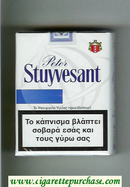 Peter Stuyvesant 25 white and blue cigarettes soft box