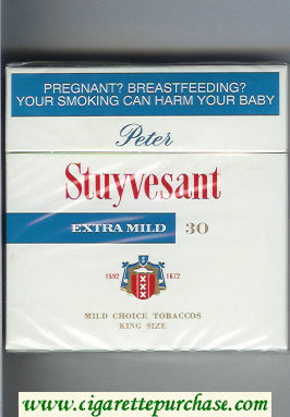 Peter Stuyvesant 1592 - 1672 Extra Mild 30 cigarettes hard box