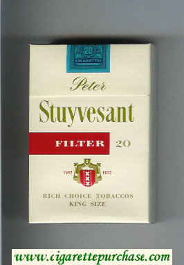 Peter Stuyvesant 1592 - 1672 Filter cigarettes hard box