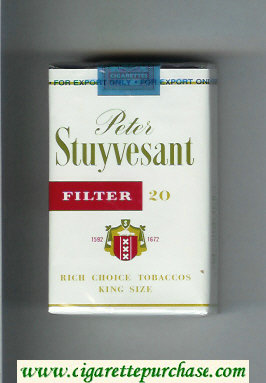 Peter Stuyvesant 1592 - 1672 Filter cigarettes soft box