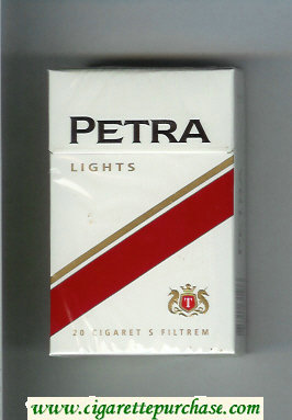 Petra Lights cigarettes hard box