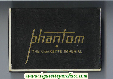 Phantom The Cigarette Imperial black cigarettes wide flat hard box